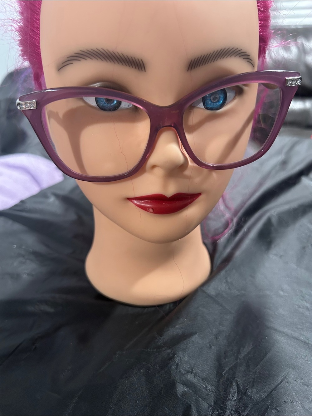 Pier Martino pink/amethyst acetate rims with premium rhinestones and Swarovski